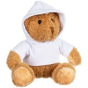 Мягкая игрушка «Мишка Cuddleton» в белом худи для нанесения логотипа