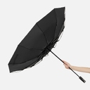 Зонт складной Regenfall, черный для нанесения логотипа