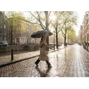 Зонт складной Regenfall, черный для нанесения логотипа