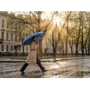 Зонт складной Regenfall, темно-синий для нанесения логотипа