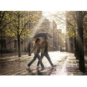 Зонт-трость Sombrella, черный для нанесения логотипа