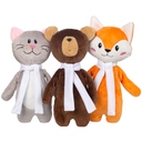 Мягкая игрушка Beastie Toys, лисенок с белым шарфом для нанесения логотипа