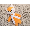 Мягкая игрушка Beastie Toys, лисенок с белым шарфом для нанесения логотипа