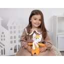 Мягкая игрушка Beastie Toys, лисенок с белым шарфом для нанесения логотипа