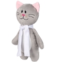Мягкая игрушка Beastie Toys, котик с белым шарфом для нанесения логотипа