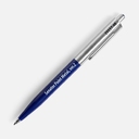 Ручка шариковая Senator Point Metal, ver.2, темно-синяя для нанесения логотипа