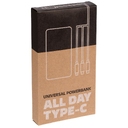 Аккумулятор Uniscend All Day Type-C 10000 мАч, оранжевый для нанесения логотипа