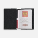 Обложка для паспорта Detalli, черная для нанесения логотипа