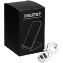 Беспроводное зарядное устройство с быстрой зарядкой Overtop, белое для нанесения логотипа