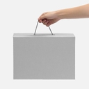 Коробка складная New Case Fold, серая для нанесения логотипа