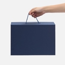 Коробка складная New Case Fold, темно-синяя для нанесения логотипа