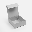 Коробка складная Quadra Fold, серая для нанесения логотипа