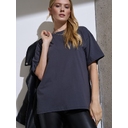 Футболка Oversize Premium, темно-серая (антрацит), размер S для нанесения логотипа