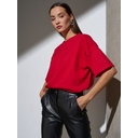 Футболка Oversize Premium, красная, размер S для нанесения логотипа