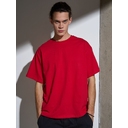 Футболка Oversize Premium, красная, размер S для нанесения логотипа