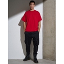 Футболка Oversize Premium, красная, размер S для нанесения логотипа