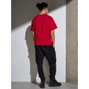 Футболка Oversize Premium, красная, размер S для нанесения логотипа