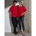 Футболка Oversize Premium, красная, размер S для нанесения логотипа