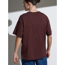 Футболка Oversize Premium, коричневая (шоколад), размер S для нанесения логотипа