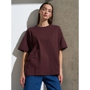 Футболка Oversize Premium, коричневая (шоколад), размер S для нанесения логотипа