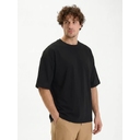 Футболка Oversize Premium 210, черная, размер S для нанесения логотипа