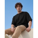 Футболка Oversize Premium 210, черная, размер S для нанесения логотипа