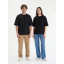 Футболка Oversize Premium 210, черная, размер S для нанесения логотипа