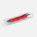 Набор из 2 ручек Keskus Soft Touch, красный для нанесения логотипа