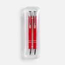 Набор из 2 ручек Keskus Soft Touch, красный для нанесения логотипа