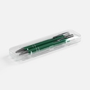 Набор из 2 ручек Keskus Soft Touch, зеленый для нанесения логотипа
