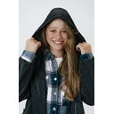 Дождевик детский RainDrop Kids, черный, 8 лет (рост 118-128) для нанесения логотипа