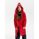 Дождевик детский RainDrop Kids, красный, 8 лет (рост 118-128) для нанесения логотипа