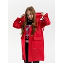 Дождевик детский RainDrop Kids, красный, 8 лет (рост 118-128) для нанесения логотипа