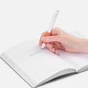 Ручка шариковая Grip, белая с оранжевым для нанесения логотипа