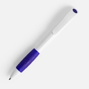 Ручка шариковая Grip, белая (молочная) с синим для нанесения логотипа