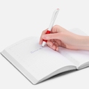 Ручка шариковая Grip, белая с красным для нанесения логотипа