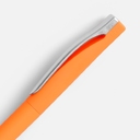 Ручка шариковая Pin Soft Touch, оранжевая для нанесения логотипа