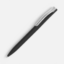 Ручка шариковая Pin Soft Touch, черная для нанесения логотипа