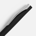 Ручка шариковая Pin Soft Touch, черная для нанесения логотипа