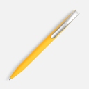 Ручка шариковая Pin Soft Touch, желтая для нанесения логотипа