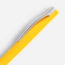 Ручка шариковая Pin Soft Touch, желтая для нанесения логотипа