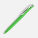 Ручка шариковая Pin Soft Touch, зеленая для нанесения логотипа