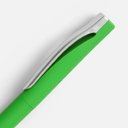 Ручка шариковая Pin Soft Touch, зеленая для нанесения логотипа