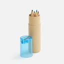 Набор карандашей Pencilvania Office с точилкой, синий для нанесения логотипа