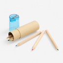 Набор карандашей Pencilvania Office с точилкой, синий для нанесения логотипа