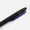 Ручка шариковая Prodir DS5 TRR-P Soft Touch, черная с синим для нанесения логотипа
