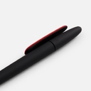 Ручка шариковая Prodir DS5 TRR-P Soft Touch, черная с красным для нанесения логотипа