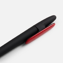 Ручка шариковая Prodir DS5 TRR-P Soft Touch, черная с красным для нанесения логотипа