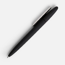 Ручка шариковая Prodir DS5 TRR-P Soft Touch, черная с белым для нанесения логотипа