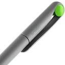 Ручка шариковая Prodir DS1 TMM Dot, серая с ярко-зеленым для нанесения логотипа
